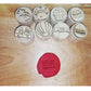 Wooden Front and Back Stamps- Pack of 8