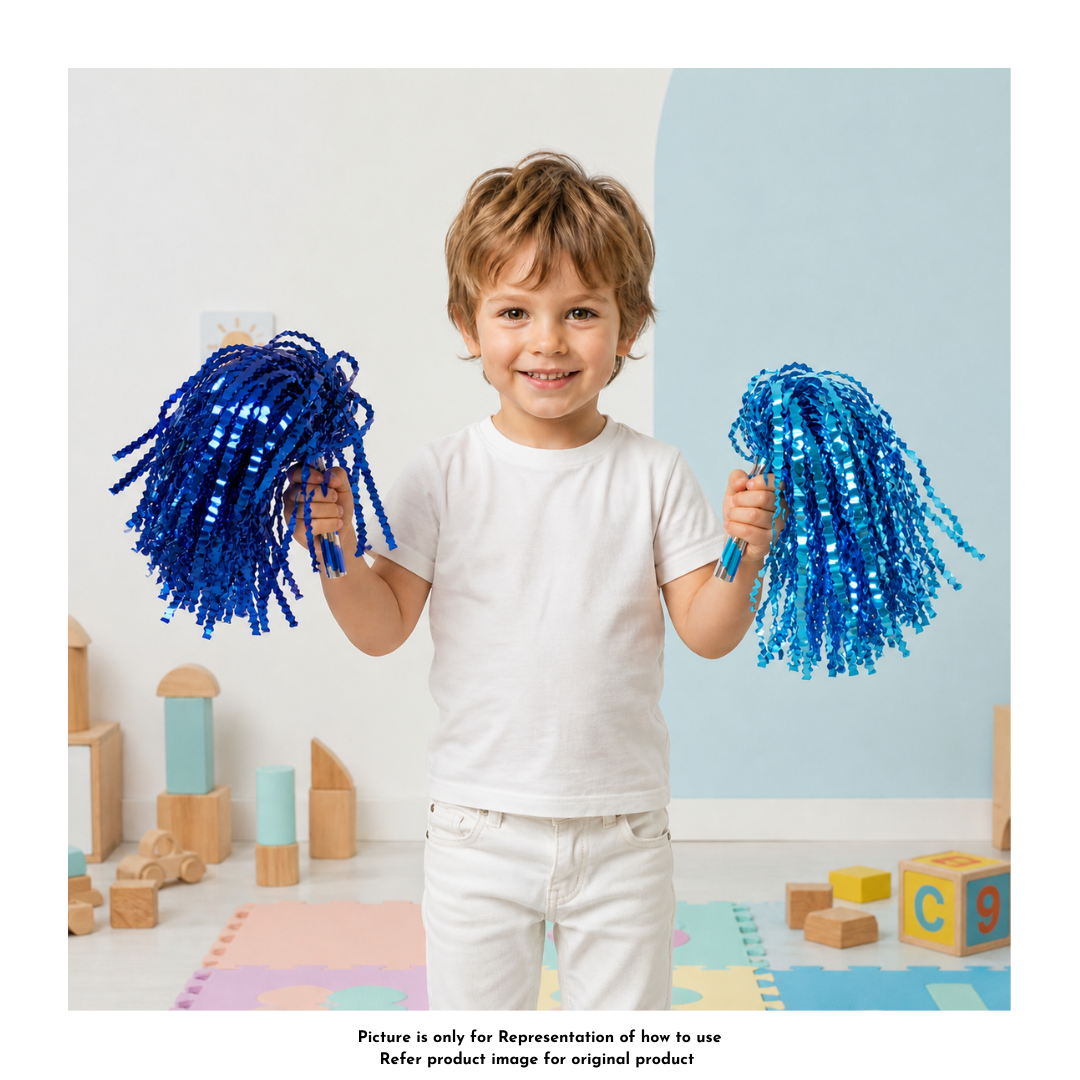 CHEERLEADER STREAMER POMPOMS  – Vibrant Movement Tool for Kids