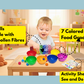 RAINBOW BOWL SET FOOD GRADE PLASTICS with sheets, Tong