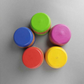 5 Colored Bowls with Matching Rings