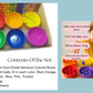 RAINBOW BOWL SET FOOD GRADE PLASTICS with sheets, Tong