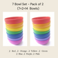 RAINBOW BOWL SET FOOD GRADE PLASTICS with sheets, Tong