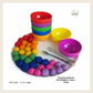 RAINBOW BOWL SET FOOD GRADE PLASTICS with sheets, Tong