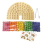 Rainbow Arch Tray with 100 felt balls and Metal tong