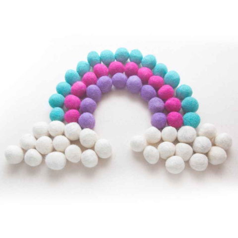 Felt Balls Pastel