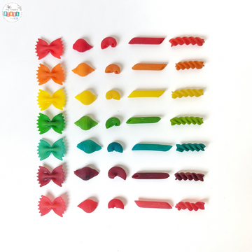 Rainbow Pasta with Prompt Sheets & Pipecleaner