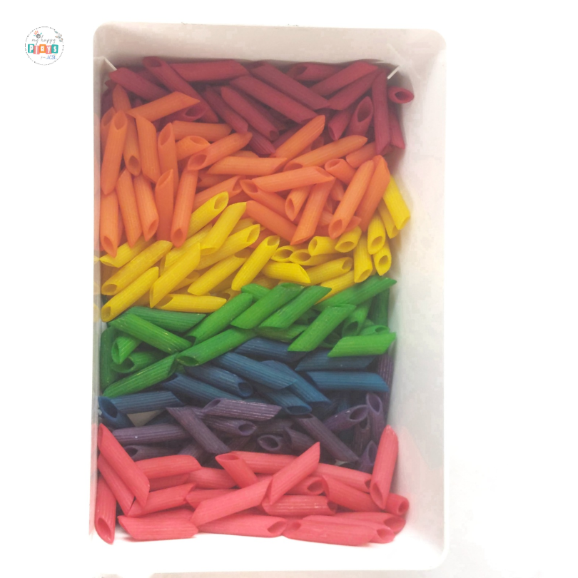 Sensory Pasta Penne in 7 Colors