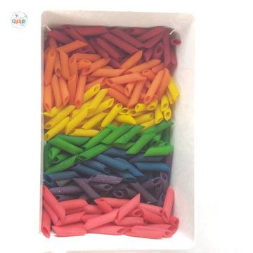 Sensory Pasta Penne in 7 Colors