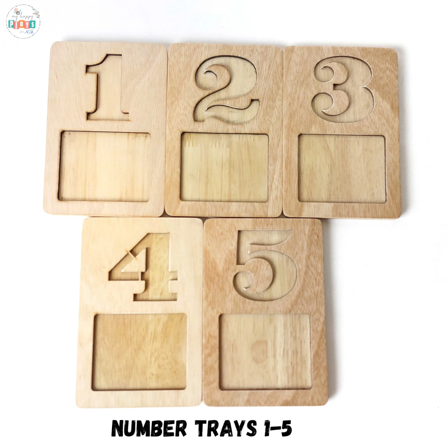 Wooden Number Tray 1- 10