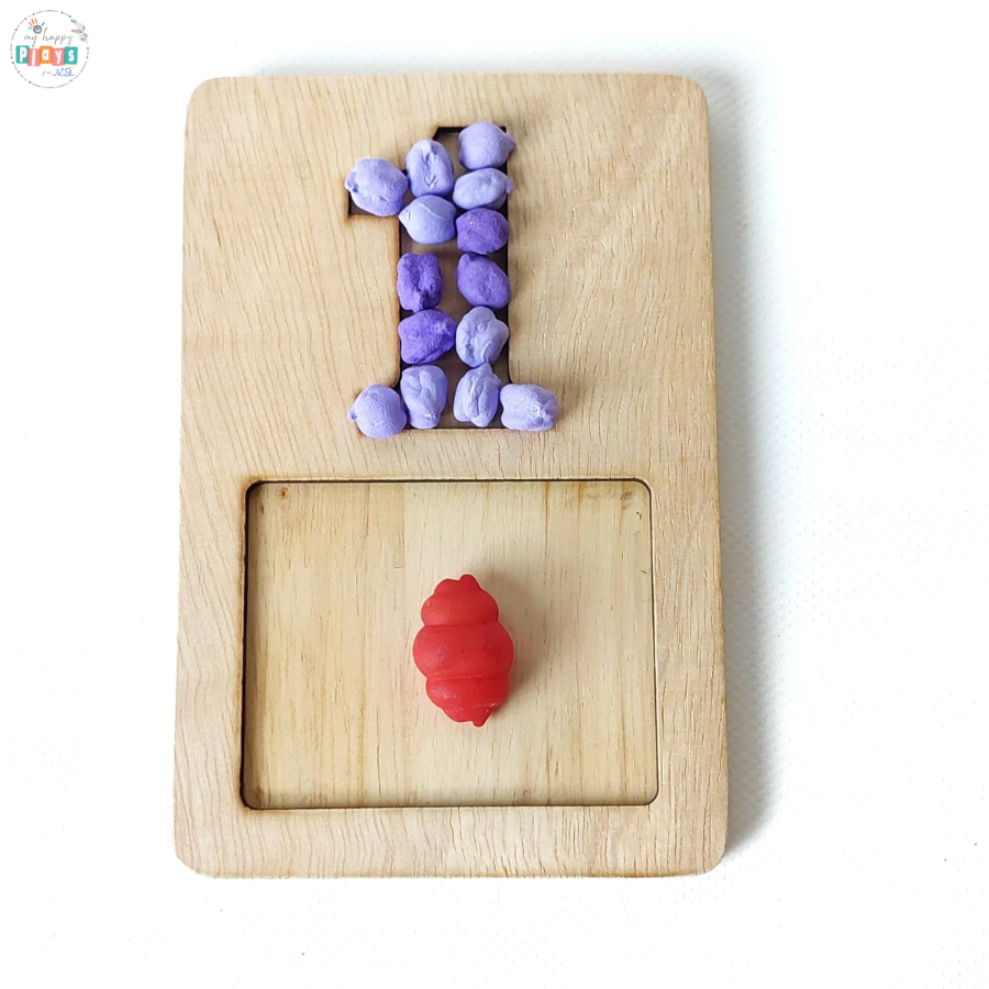 Wooden Number Tray 1- 10