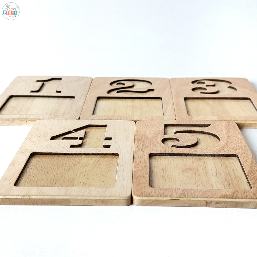 Wooden Number Tray 1- 10