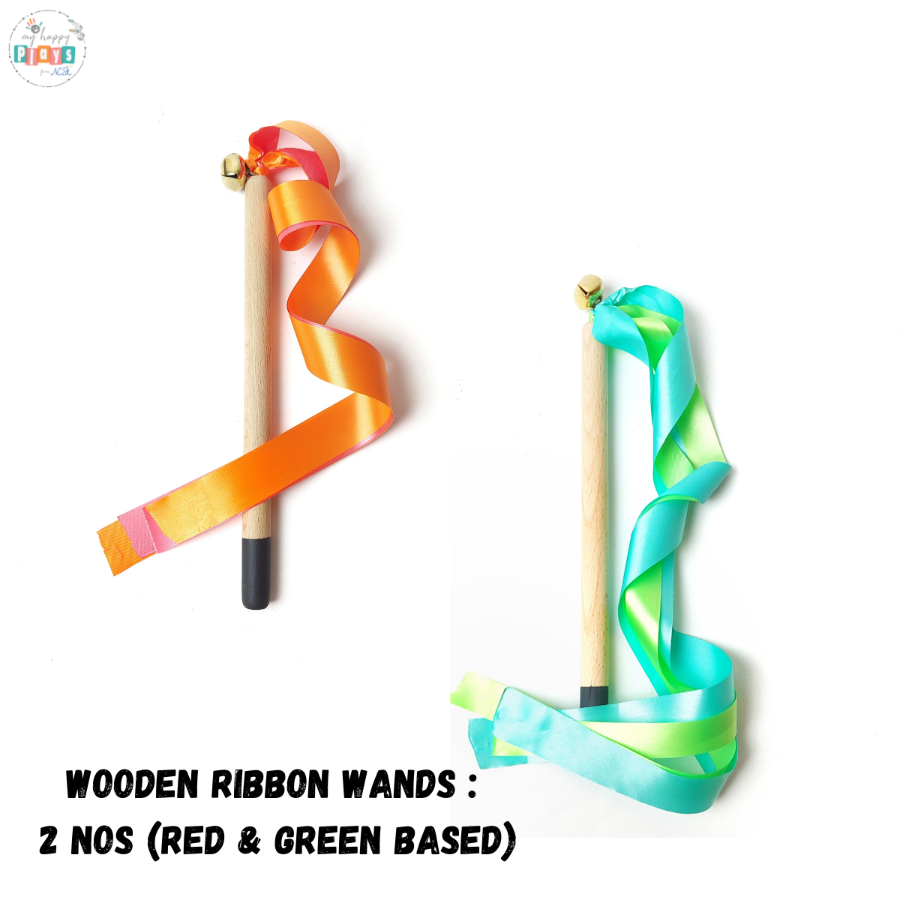 Wooden Ribbon Wands 2 Nos