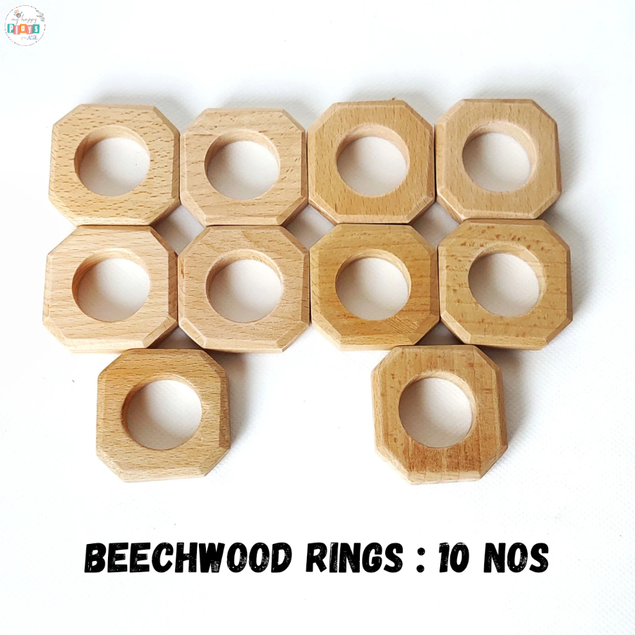 Wooden Rings in Beechwood